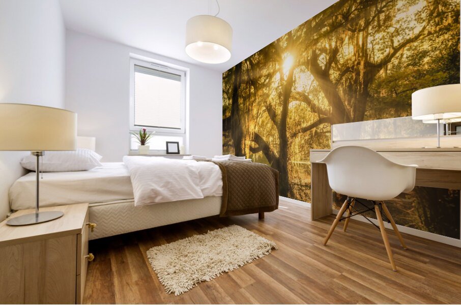 Golden Oak Light Mural print