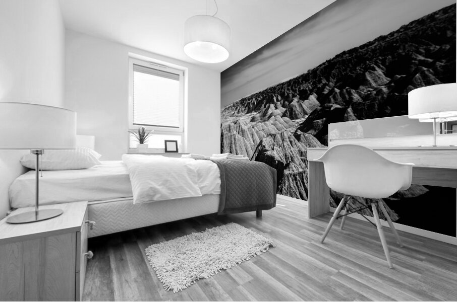 Ethereal Dance: Badlands Infinite Horizons in Infrared Mural print