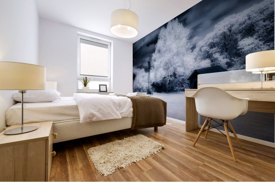 Windmill Whispers: Windmill Whispers in A Farm Landscape Mural print