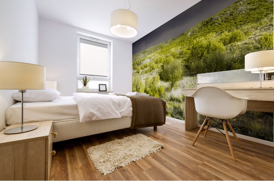 Shrubs and Trees in Secret Spectrum Mural print