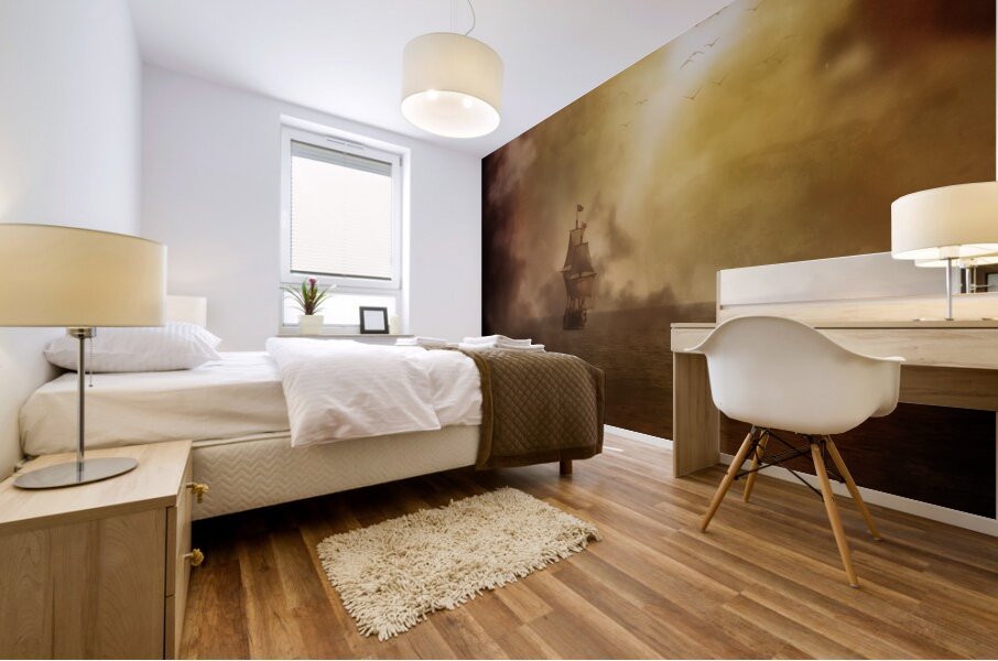 A Look Back in Time Mural print