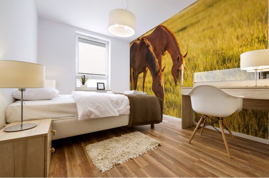 Golden Grazing Mural print