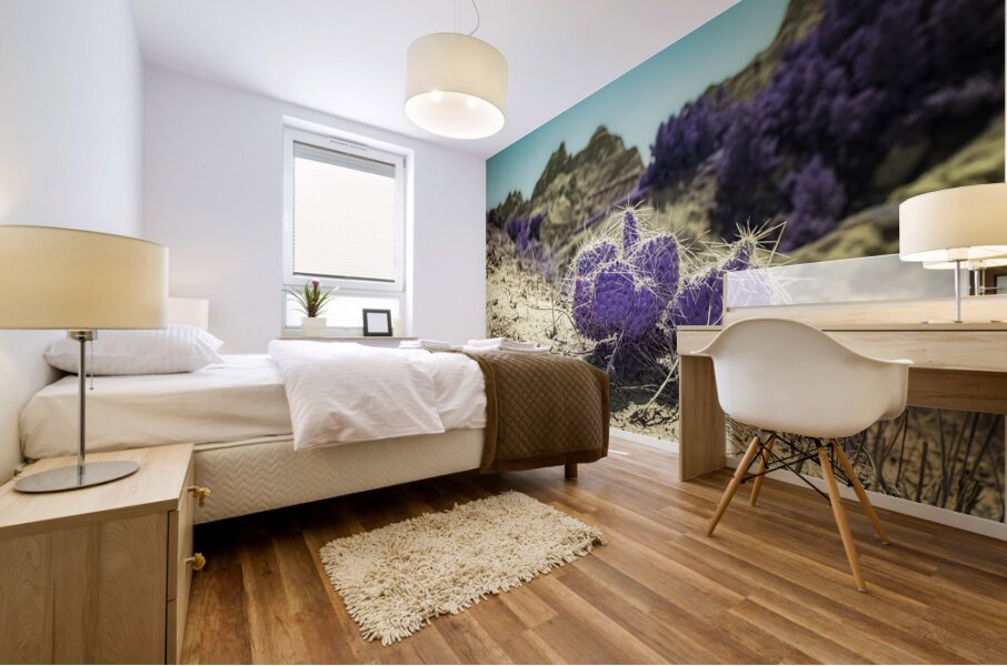 SD Purple Cactus Mural print