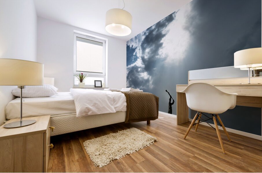 Breaking Through History: Sunset at the 72nd PA Monument Mural print