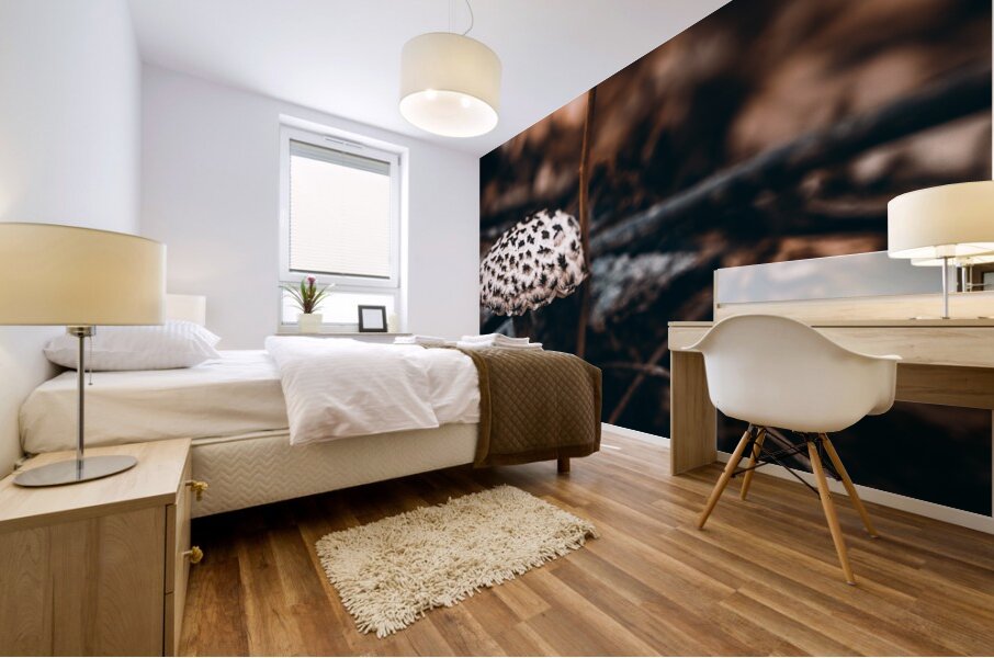 Mystical Fungi: Speckled Shroom Mural print