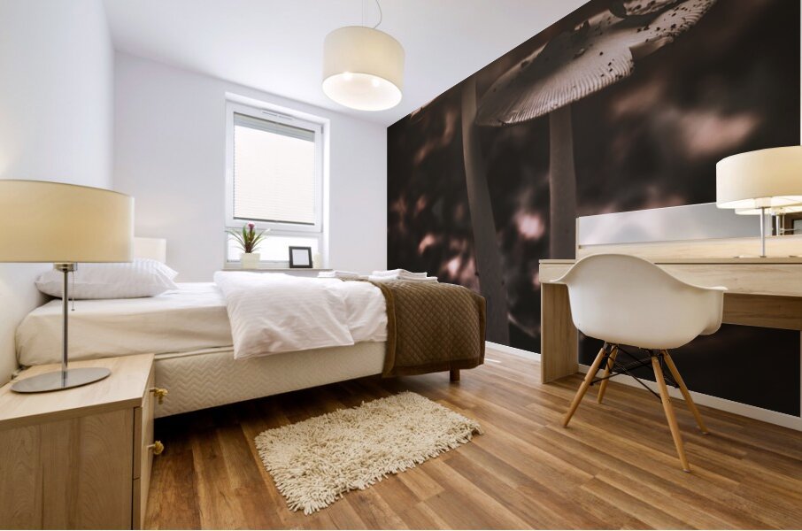 Mystical Fungi: Big Brother Shroom in the Woodland Realm Mural print