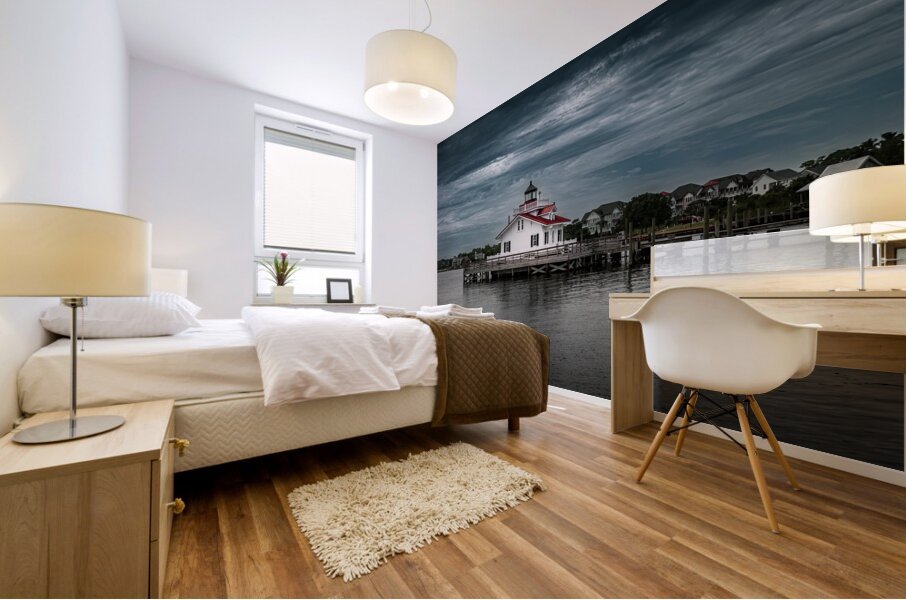 Whispers of Light: Finding Solace at Manteo Lighthouse Mural print