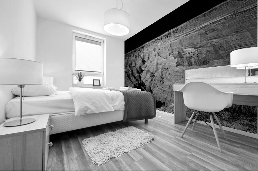 Shadows of the Earth: Intricate Terrain Mural print