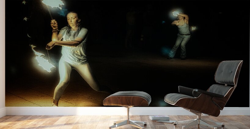 Fiery Grace in Motion Wall Murals