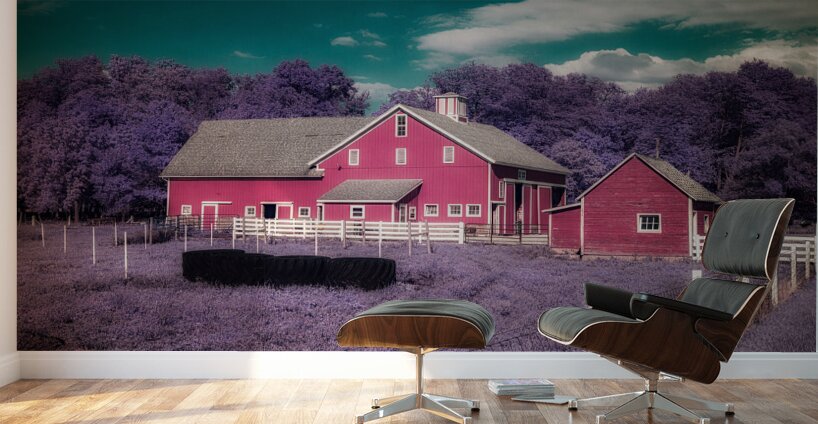 Crimson Haven in a Purple Dream Wall Murals