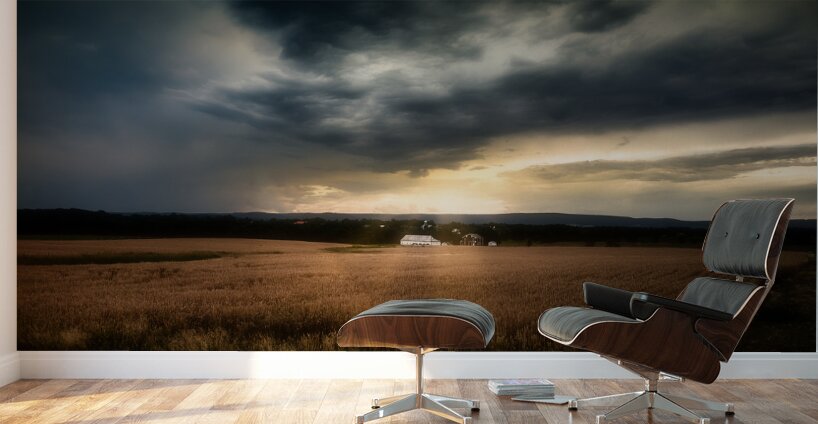 Farmland Sunset Wall Murals