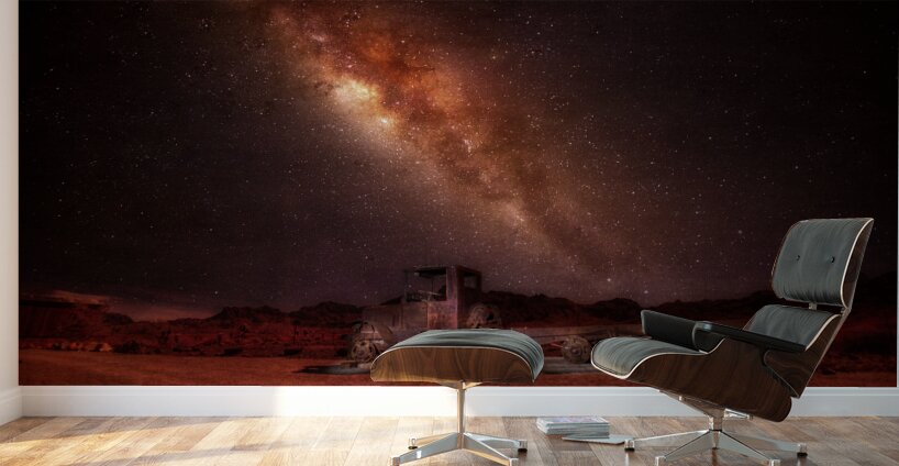 Starlit Relic in Desert Silence Wall Murals