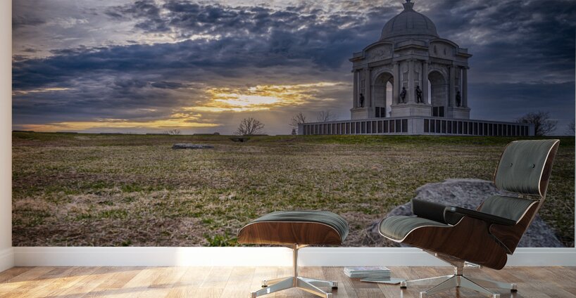 Pennsylvania Monument Sunset Wall Murals