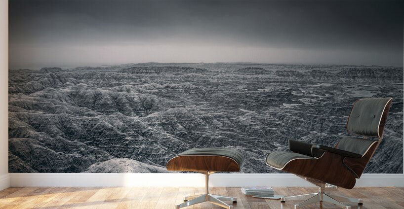 Shadows of the Earth: Ghostly Vista of the Badlands Wall Murals