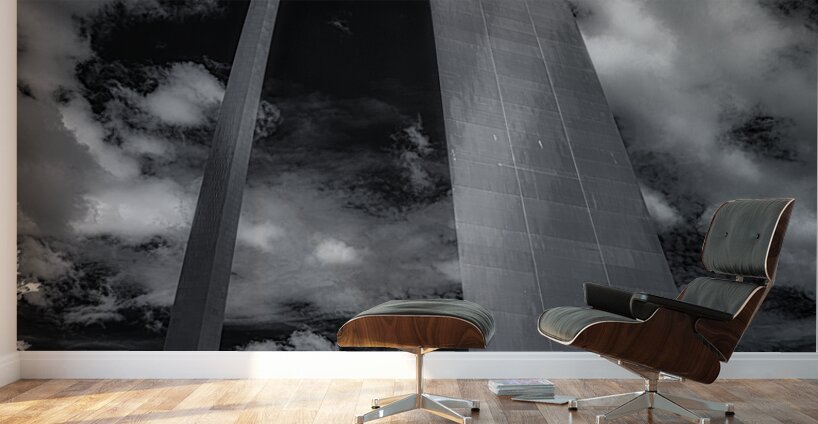 Skyward Monument in Monochrome Wall Murals