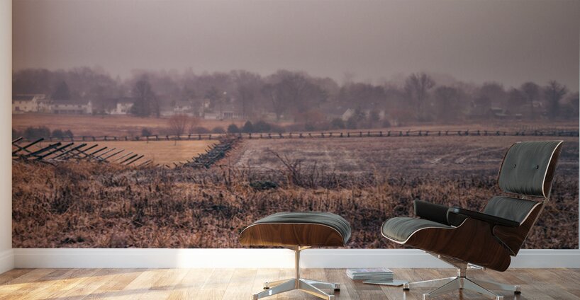 Oatmeal Fence Wall Murals