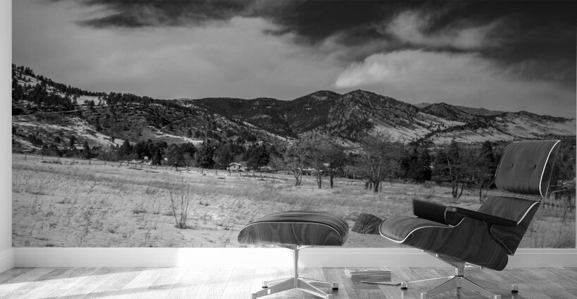 Chautauqua Chronicles: Exploring Chautauqua Flatirons in Monochrome Wall Murals