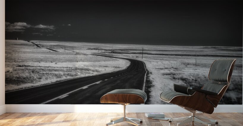Horizon of Infinite Solitude: Long Black Road Wall Murals
