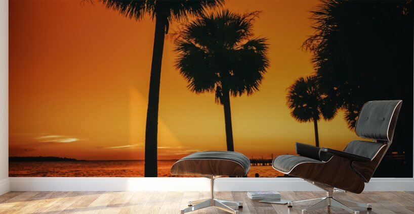 Sunset Stroll on Saint Simons Island Wall Murals