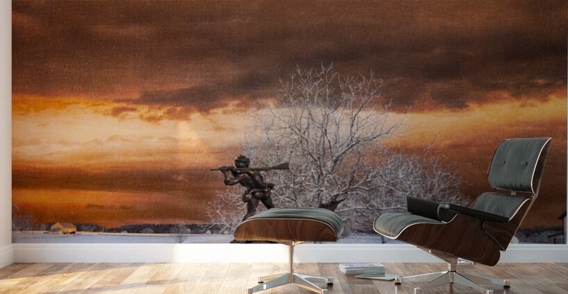 Stormy Determination: Mississippi Monument at Gettysburg Wall Murals