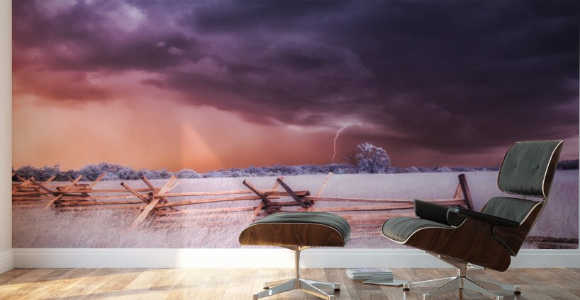 Stormy Surrealism: A Journey into the Unknown Wall Murals