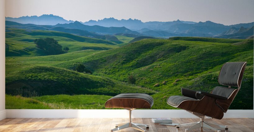 Verdant Horizons: Exploring the Green Badlands Wall Murals