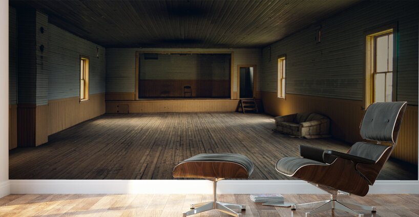 Echoes of Celebration: Inside Elkhorns Time-Worn Hall Wall Murals