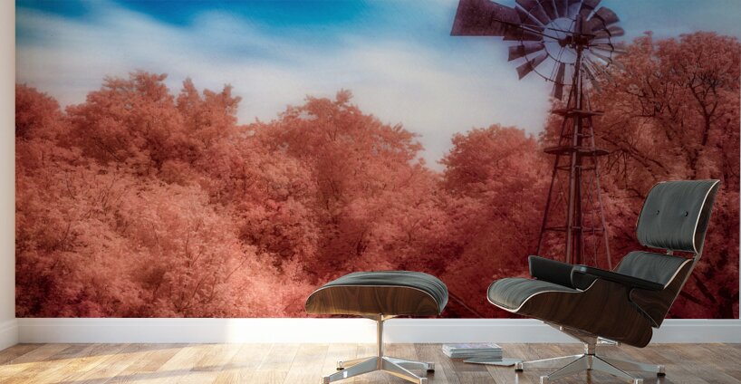 Windmill Whispers: Ethereal Windmill Wall Murals