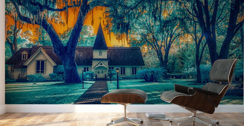 Spiritual Splendor: Blue Church Wall Murals