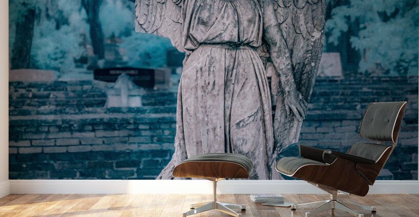 Rainy Day Reflections: Exploring Oak Grove Cemeterys Angel Memo Wall Murals