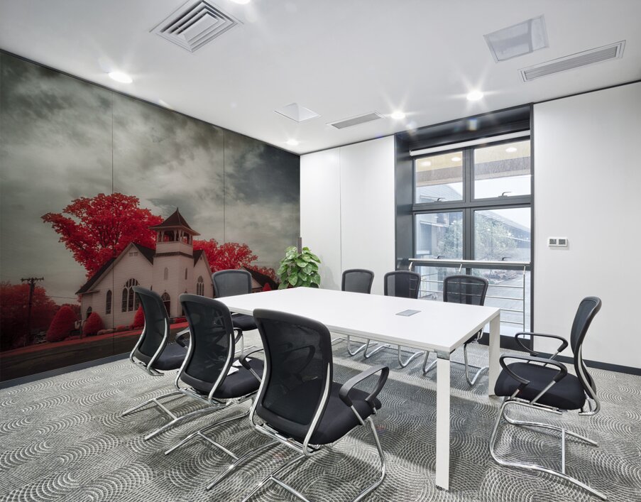 Spiritual Splendor - Crimson Steeple Wall Printing