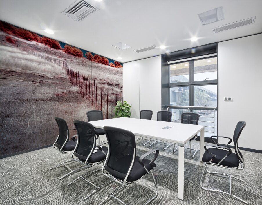 Fence Through a Surreal Horizon Wall Printing