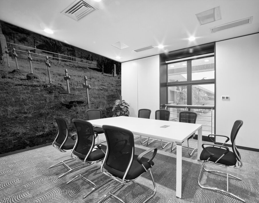 Stillness Among White Crosses Wall Printing