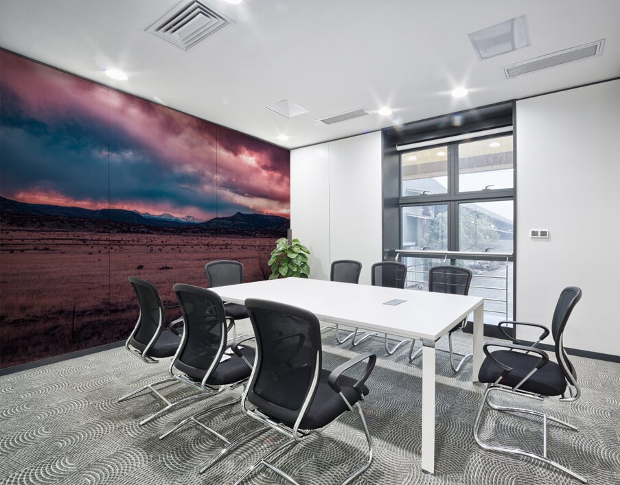 Solitary Harmony Under a Painted Sky Wall Printing