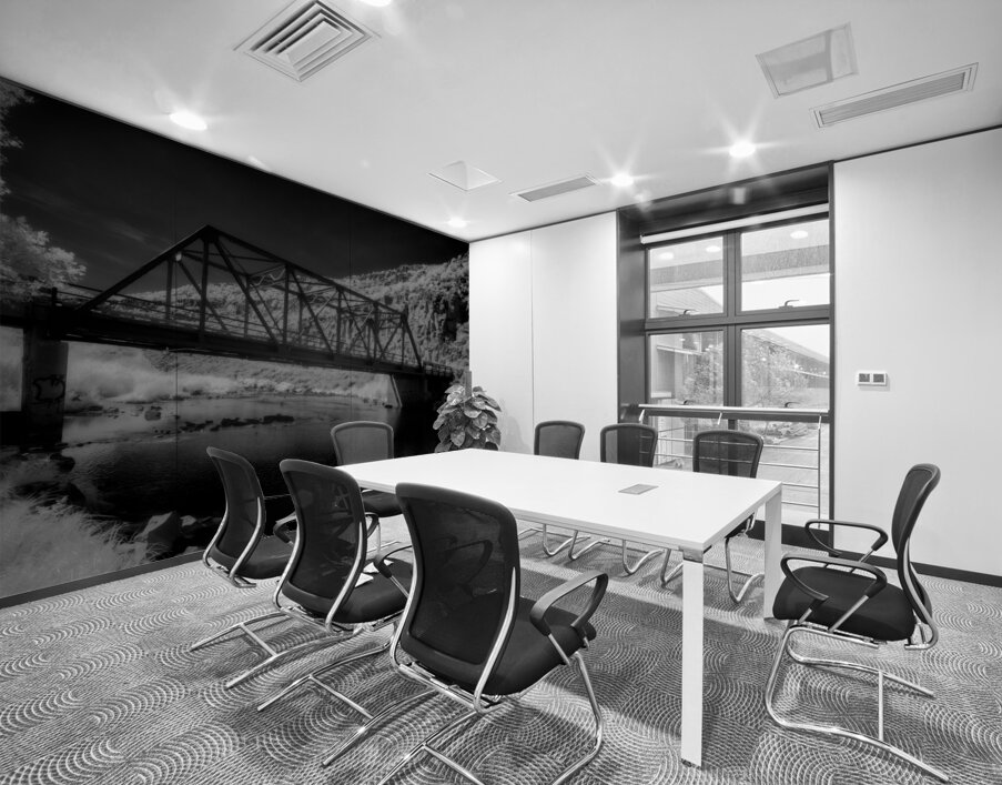 Industrial Elegance over Tranquil Waters Wall Printing