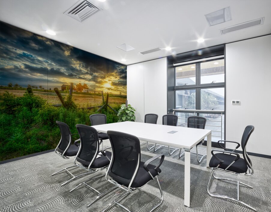 Fenceline sunset Wall Printing