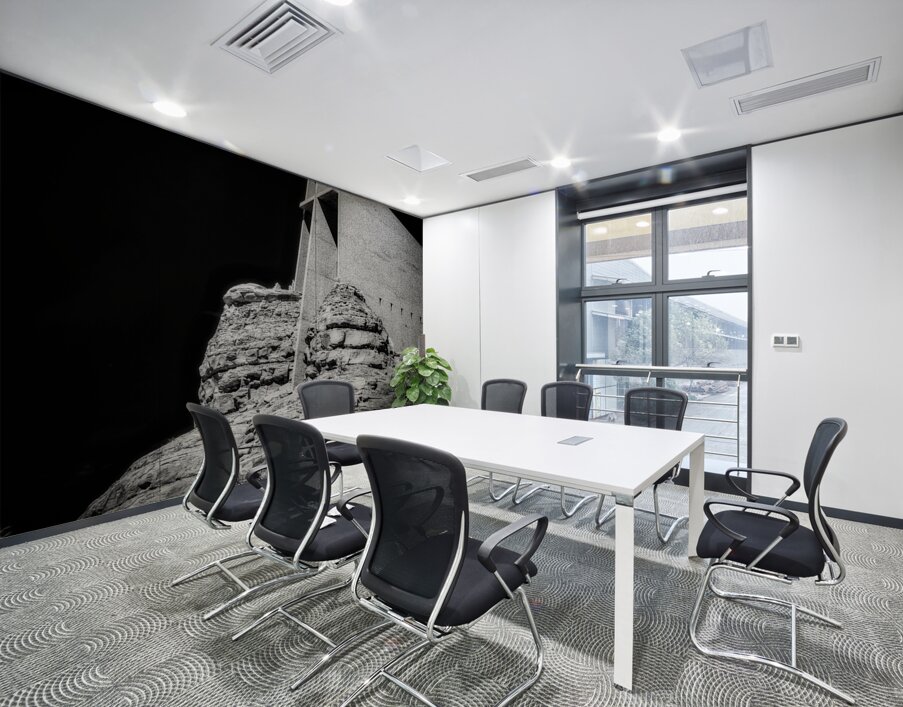 Sacred Lines in Rocky Silence Wall Printing