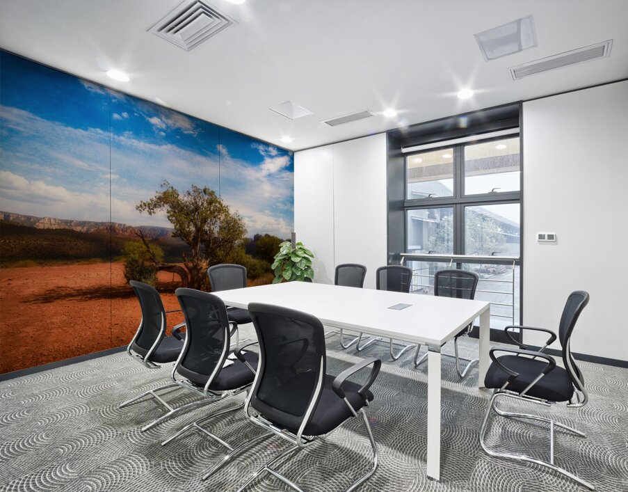 Gnarled Ode on Reddish Earth Wall Printing