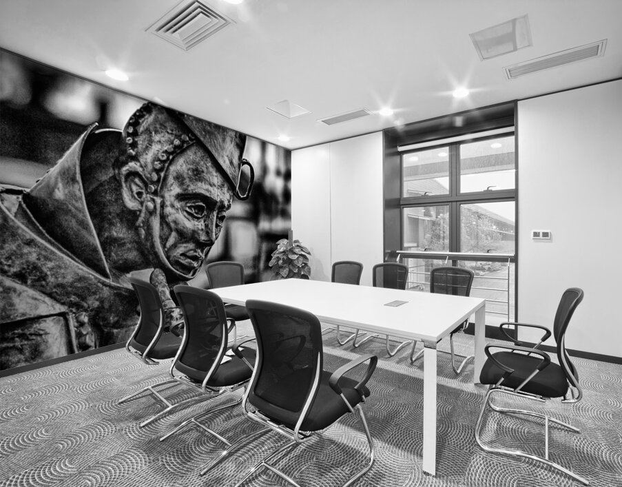 Contemplation in Bronze Wall Printing