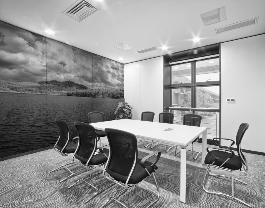 Monochrome Majesty: Capturing Stockade Lakes Moody Beauty in Inf Wall Printing