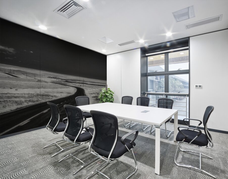 Long Black Road Wall Printing