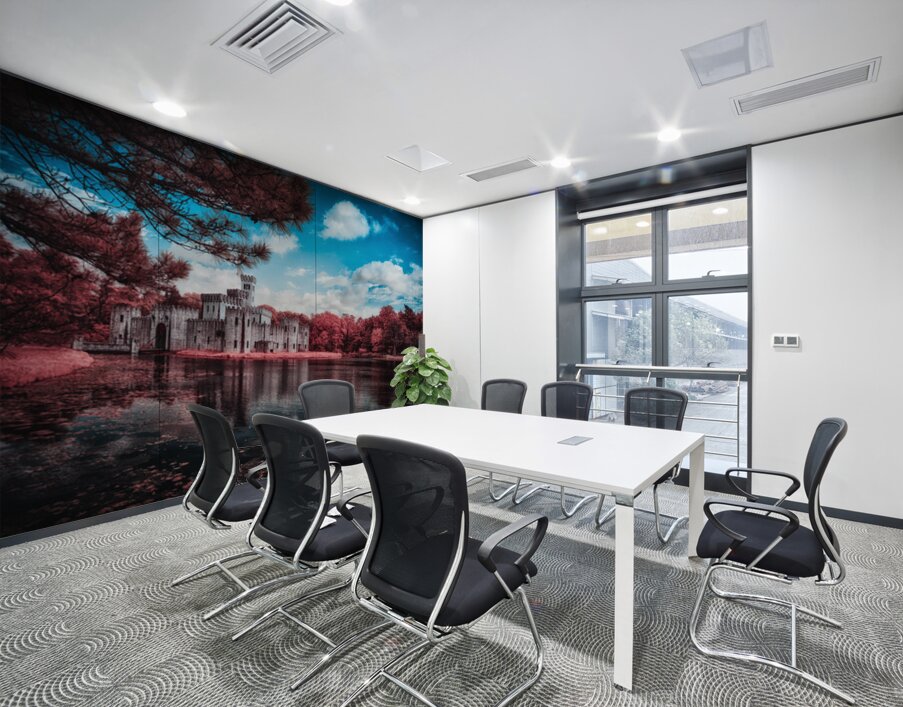 Castle Reflections Under a Texan Sky Wall Printing
