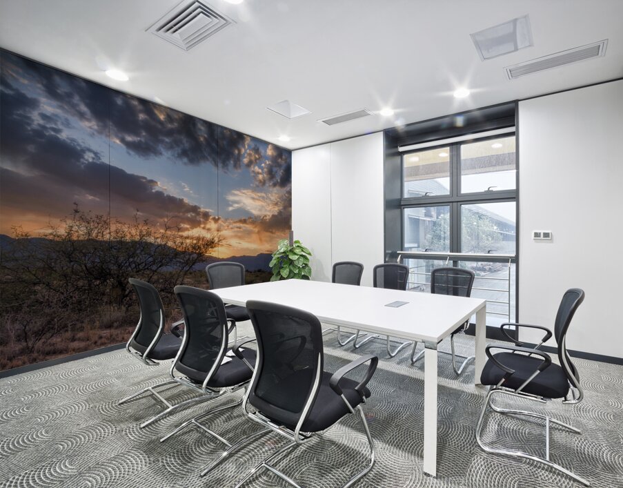 Radiance Unfurled Over Rocky Plains Wall Printing