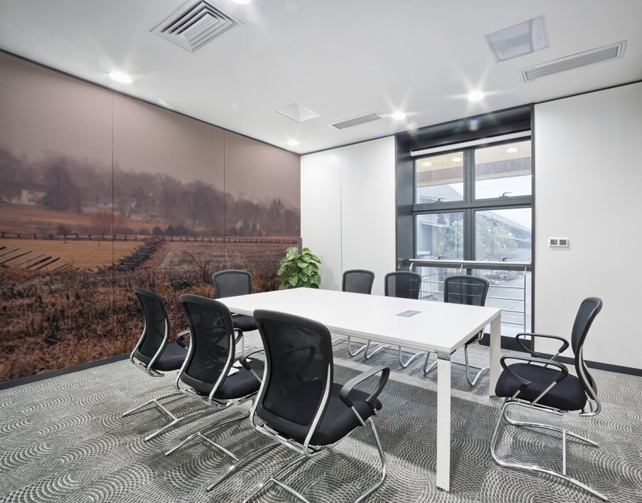 Oatmeal Fence Wall Printing