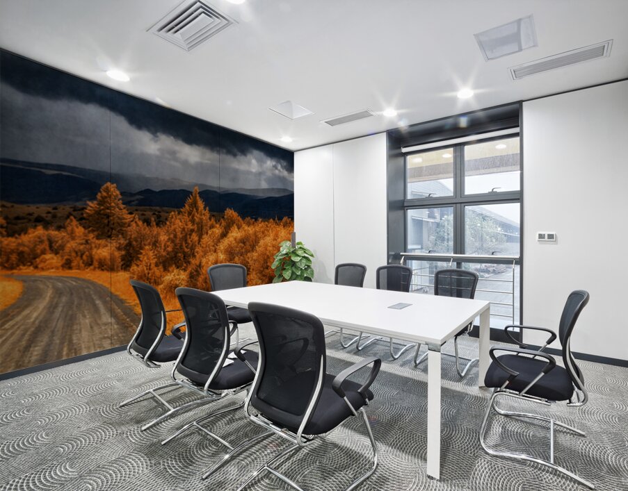 Epic Descent: Montanas Infrared Mountain Road Wall Printing