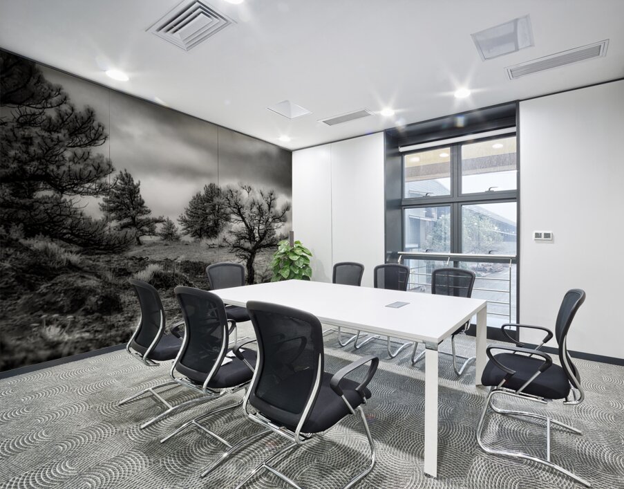 Solitude Unveiled: A Mystical Wyoming Lone Tree at Guernsey State Park Wall Printing