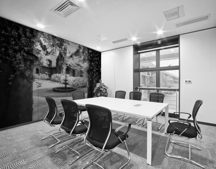 Spiritual Splendor: Old World Courtyard Wall Printing