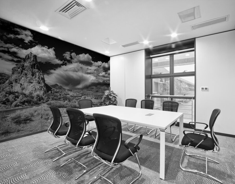 Trail to Majesty: A Stormy Garden Walk Wall Printing