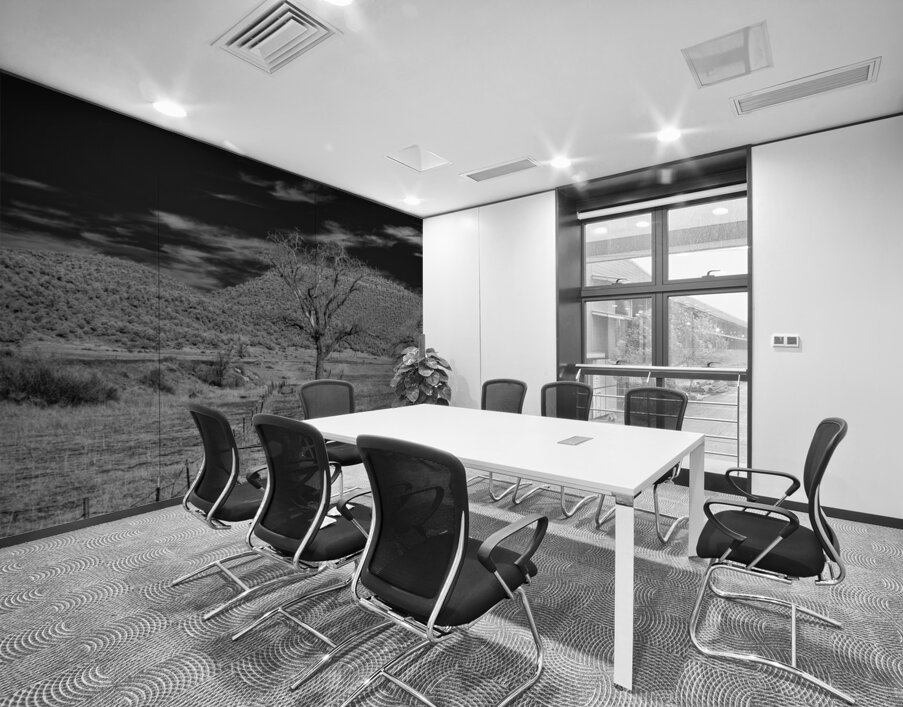 Whispers of Isolation in Monochrome Wall Printing