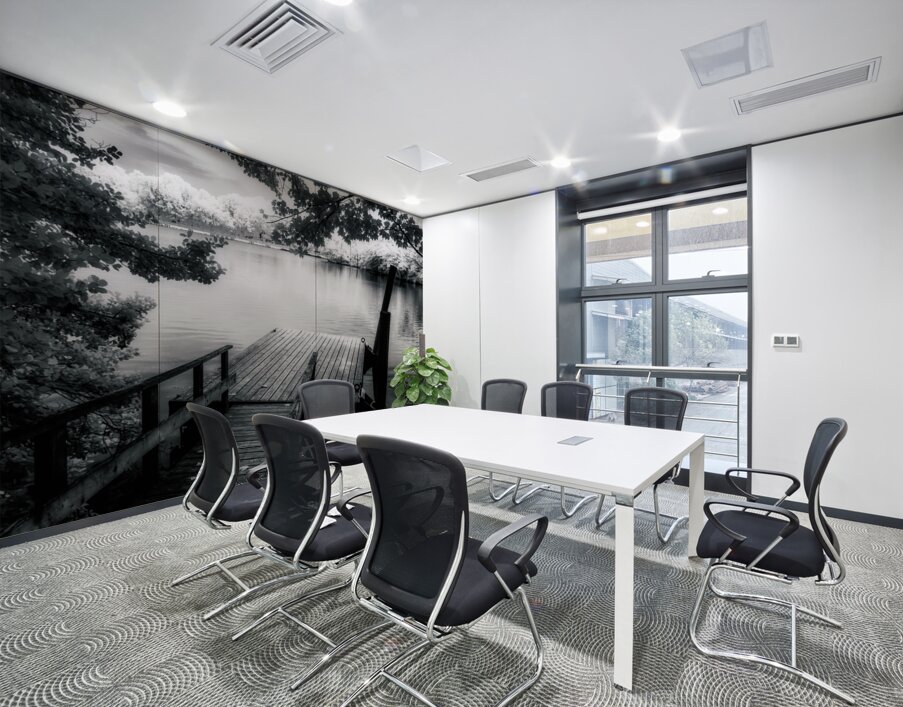 Monochrome Serenade: Abbotts Pond Delaware Wall Printing